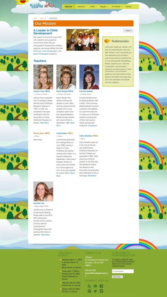 Building blocks current about page